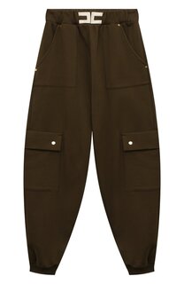Хлопковые брюки-карго Elisabetta Franchi La Mia Bambina