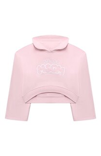 Укороченное худи из хлопка MSGM kids
