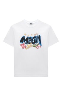 Хлопковая футболка MSGM kids