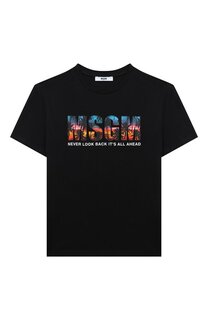Хлопковая футболка MSGM kids