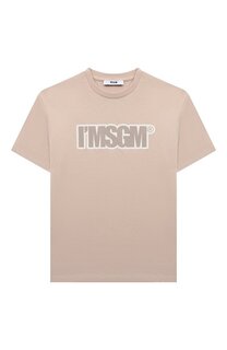 Хлопковая футболка MSGM kids