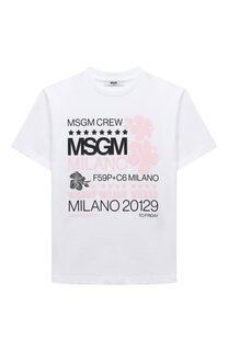 Хлопковая футболка MSGM kids