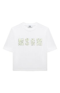 Хлопковая футболка MSGM kids