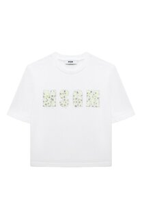 Хлопковая футболка MSGM kids