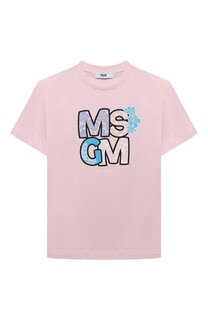 Хлопковая футболка MSGM kids