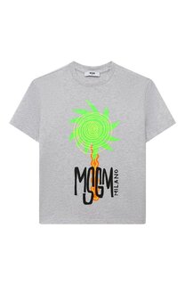 Хлопковая футболка MSGM kids