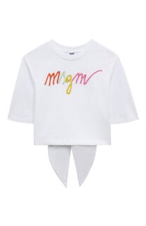 Хлопковая футболка MSGM kids