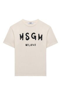 Хлопковая футболка MSGM kids