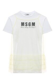 Хлопковое платье MSGM kids