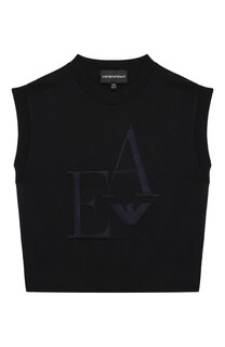 Жилет из хлопка и вискозы Emporio Armani