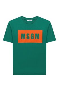 Хлопковая футболка MSGM kids