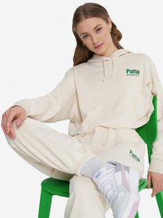 Худи женская PUMA Team Oversized, Бежевый