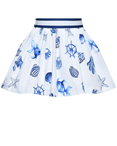 Юбка со сплошным принтом &quot;ракушки&quot; Monnalisa
