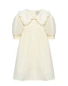 Платье с рукавами-фонариками, белое Mipounet