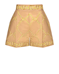 Шорты со сплошным лого, бежевые TWINSET