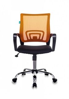 Кресло офисное Бюрократ CH-695NSL цвет оранжевый TW-38-3, сиденье черное, TW-11, крестовина металл хром