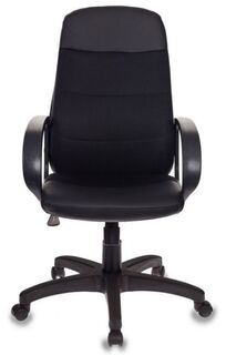 Кресло офисное Бюрократ Ch-808AXSN руководителя, цвет черный искусст.кожа/ткань крестовина пластик