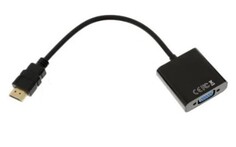 Адаптер GoPower 00-00027496 HDMI (M)-VGA (F) BLACK