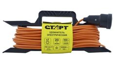 Удлинитель сетевой Старт С/УД SG 1х20-Z/РС16 на пластиковой рамке, 1 шт, 20 м, провод ПВС с сечением 3*0,75 мм², с заземлением, 2200 Вт, 10 А, защита