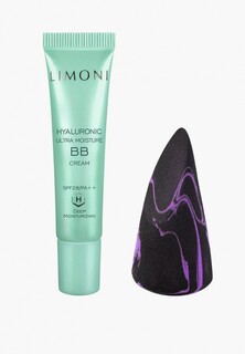 BB-Крем Limoni Набор Hyaluronic BB Cream 15ml + Спонж для макияжа "Makeup Sponge" Black Purple