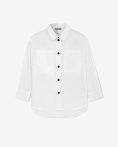 Рубашка с принтом белая Gulliver (110)