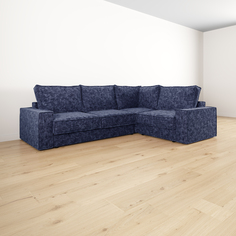 Диван угловой модульный Бергамо Лазурит