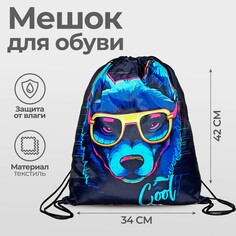 Мешок для обуви 420 х 340 мм, calligrata мсо-5с, (мягкий полиэстер, плотность 210d),