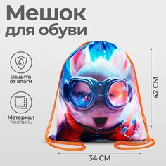 Мешок для обуви 420 х 340 мм, calligrata мсо-5с, (мягкий полиэстер, плотность 210d),