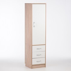 Пенал 400х400х1600, дуб сонома/белый Клик Мебель