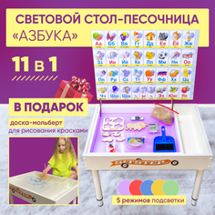 Игровые центры Игровой центр Sitstep световой стол-песочница Алфавит 11 в 1