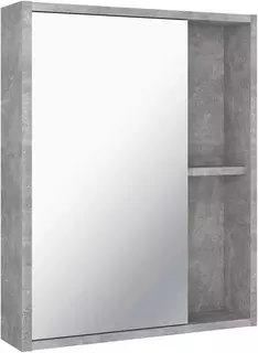 Зеркальный шкаф 52x65 см серый бетон L/R Runo Эко 00-00001184 РУНО