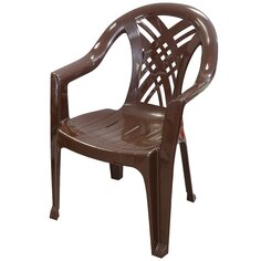 Кресло пластик, Стандарт Пластик Групп, 84х60х66 см, шоколадное