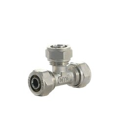 Металлопластиковый тройник d16 мм, с цангой, Frap, F303.1616