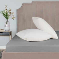 Простыня на резинке Dome Лорено 90х200+25 см Серый