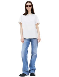 Футболка с вышивкой логотипа Maison Margiela