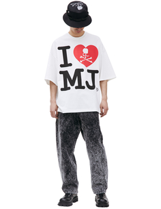 Белая футболка с принтом I LOVE MJ Mastermind World