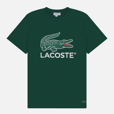 Мужская футболка Lacoste Signature Print, цвет зелёный