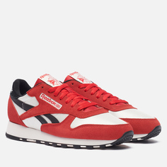 Кроссовки Reebok Classic Leather, цвет красный, размер 45 EU