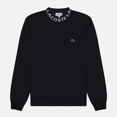 Мужская толстовка Lacoste Logo Jacquard Collar Double Face, цвет чёрный, размер XXL