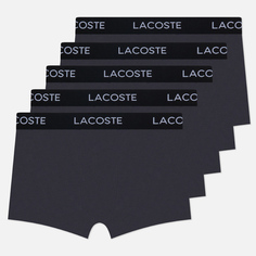 Комплект мужских трусов Lacoste Underwear 5-Pack Stretch Cotton, цвет серый, размер XXL