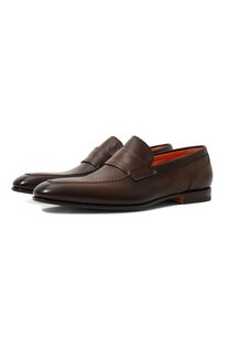 Кожаные лоферы Santoni