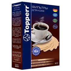 Фильтры для кофемашин фильтры для заваривания кофе TOPPERR 3015 1х2 100шт неотбеленные