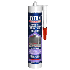 Герметики герметик силиконакриловый TYTAN Professional для кухни и ванной 280мл бесцветный, арт.16142