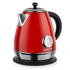 Чайники электрические чайник BRAYER BR1007RD 2200Вт 1,7л металл красный