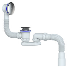 Сливы-переливы для ванны слив-перелив для ванны и глубокого поддона UNICORN автомат системы Easyopen 40х40/50 400мм