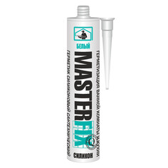 Герметики герметик силиконовый MASTERFIX санитарный 280мл белый, арт.9009