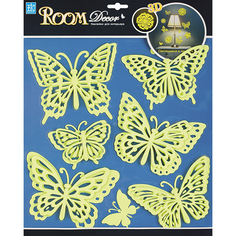 Наклейки на стену наклейка ROOMDECOR Сказочные бабочки 30,5х30,5см, арт.RCA 3803