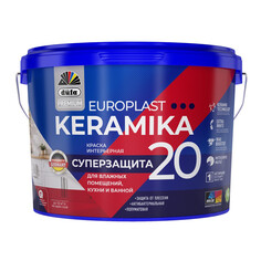 Краски для стен и потолков краска в/д DUFA Premium EuroPlast Keramika 20 база 1 для стен и потолков 2,5л белая, арт.МП00-006971