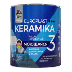 Краски для стен и потолков краска в/д DUFA Premium EuroPlast Keramika 3 база 1 для стен и потолков 0,9л белая, арт.МП00-006958