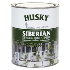 Краски и эмали фасадные краска фасадная HUSKY SIBERIAN для дерева база А 0,9л белая, арт.27004